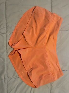 lululemon athletica Coral-Orange Bike Shorts
